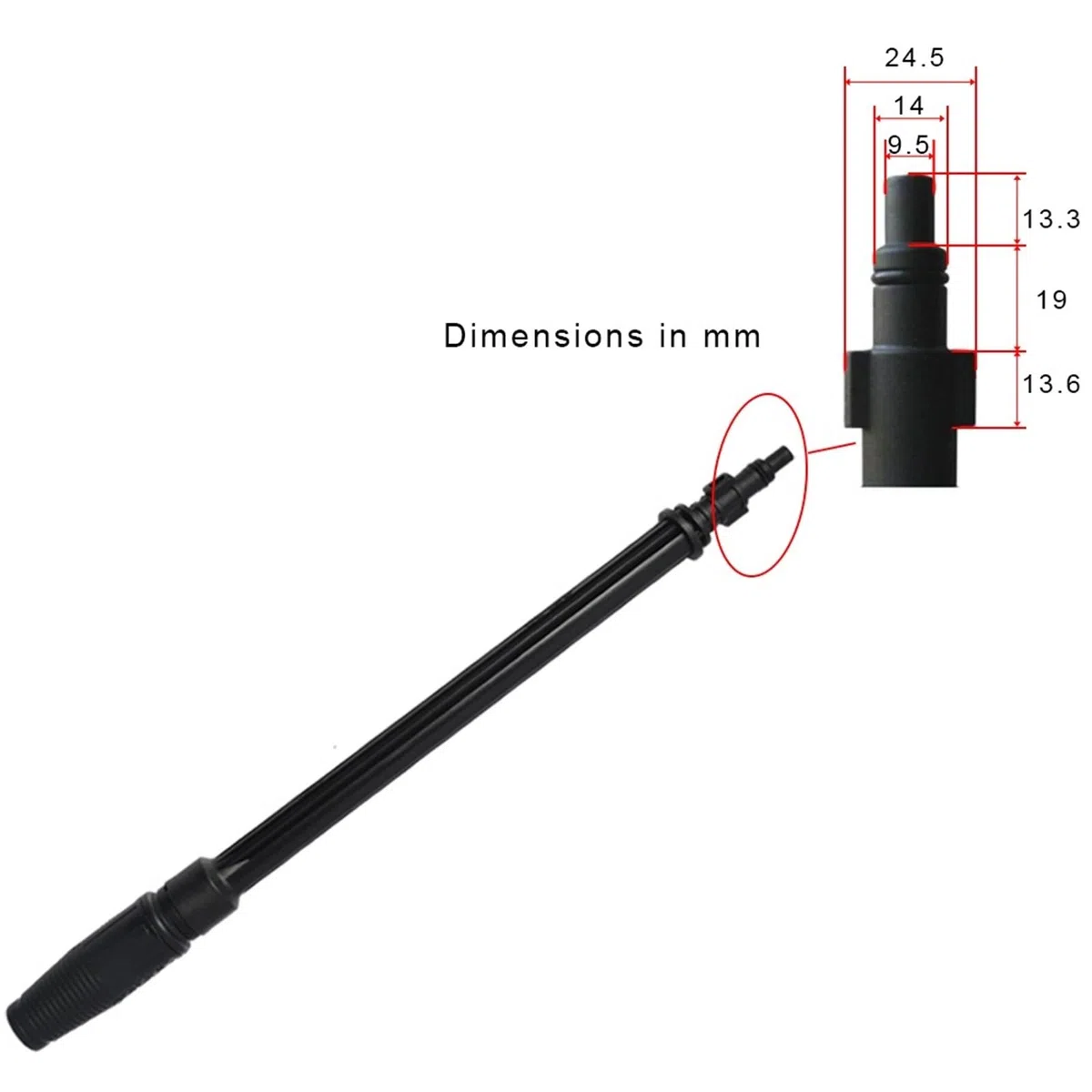 Lanza De ExtensióN para Hidrolimpiadora Boquilla de Lanza Chorro Agua for Lavadora automóviles, Varilla pulverización, Punta for a presión(Tpye A)