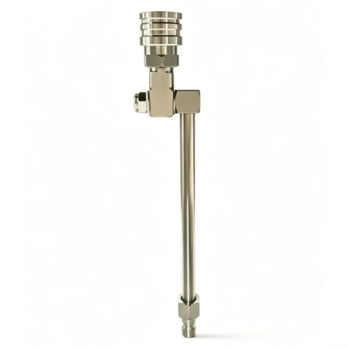 Boquilla de pulverización de acero inoxidable giratoria de 360 grados para limpieza HVAC, varita de chorro de agua de alta presión con ajuste de 1/4 pulgada para unidades de CA (A)