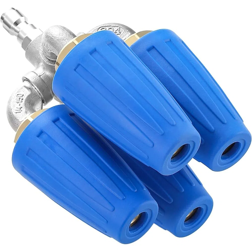 Lavadora A Presión con Boquilla Turbo 4 en 1, Lavadora A Presión con Boquilla Turbo Dual, Boquilla Turbo Giratoria con Conector Rápido de 1/4 Pulgadas
