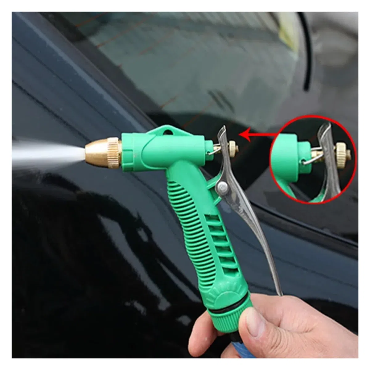Pistola pulverizadora for manguera de jardín, cabezal de agua ajustable for lavado de coches de alta presión, accesorios for máquinas herramienta de limpieza del hogar, fáciles de usar