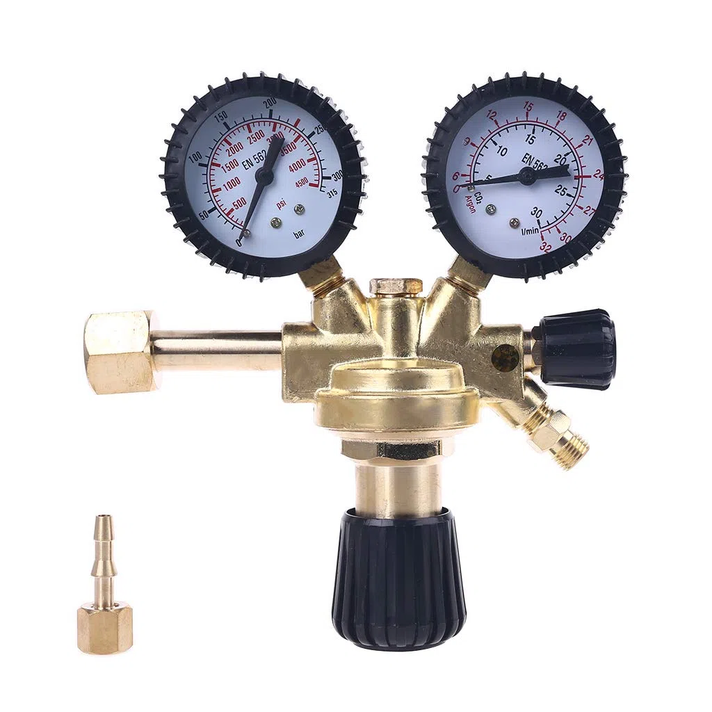 Regulador reductor de presión de nitrógeno de argón CO2 a prueba de golpes/MIG, reductor de presión de soldadura W21.8