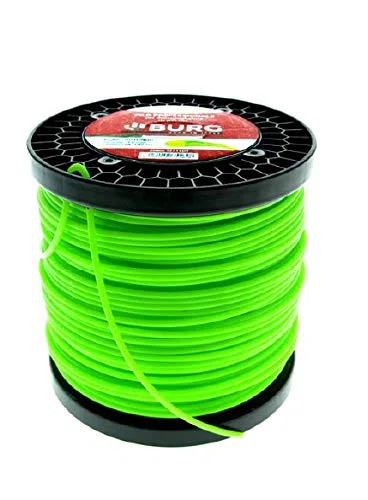 D. 3,3 mm x 204 m – Redondo – Hilo para desbrozadora Verde Bobina Cabezal jardín