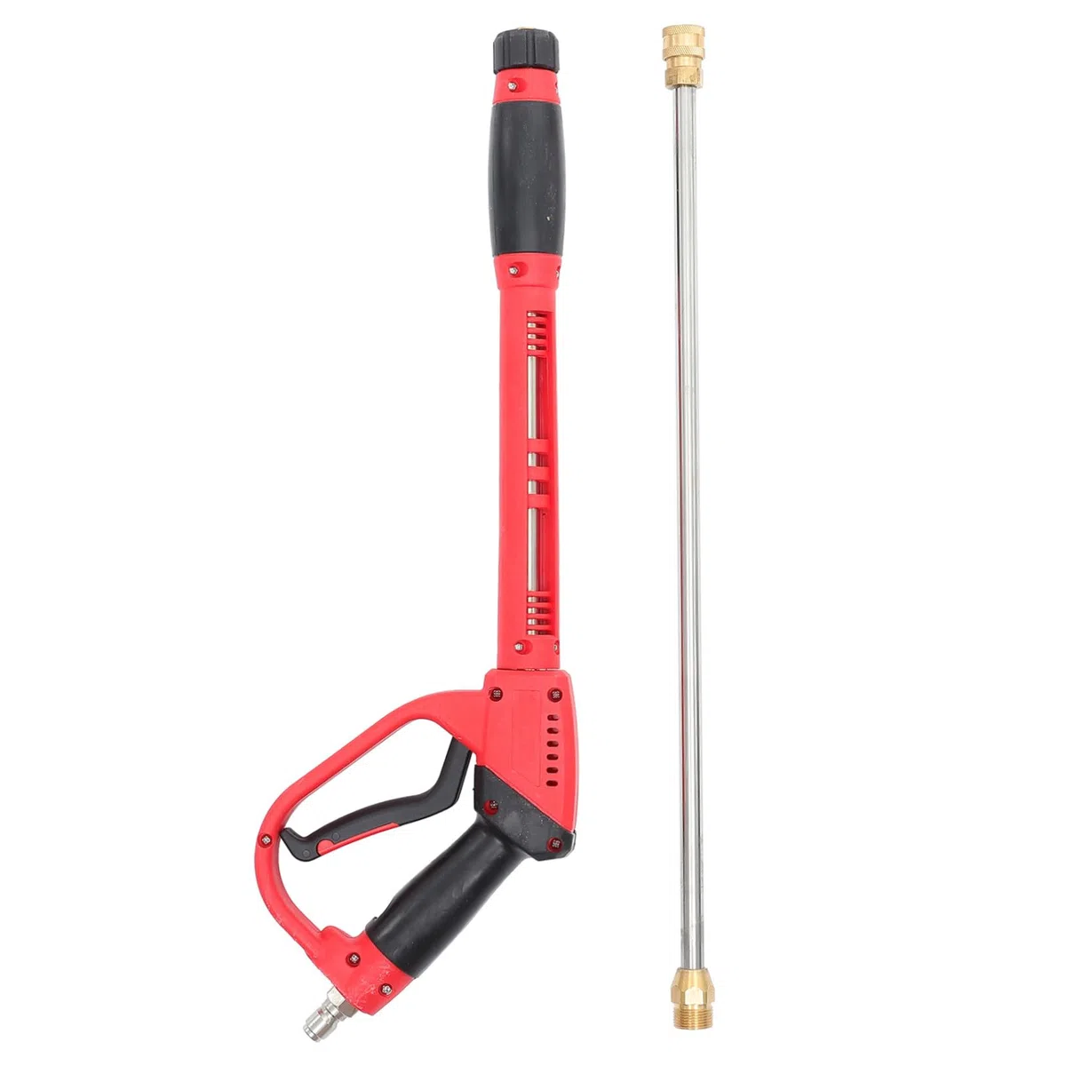 Pistola de Lavado a Presión Roja M22 con Varilla de Extensión 5000 Psi | Cobre y Abs-acero Inoxidable, Interfaz 1/4, Uso en Riego Agrícola y Jardín