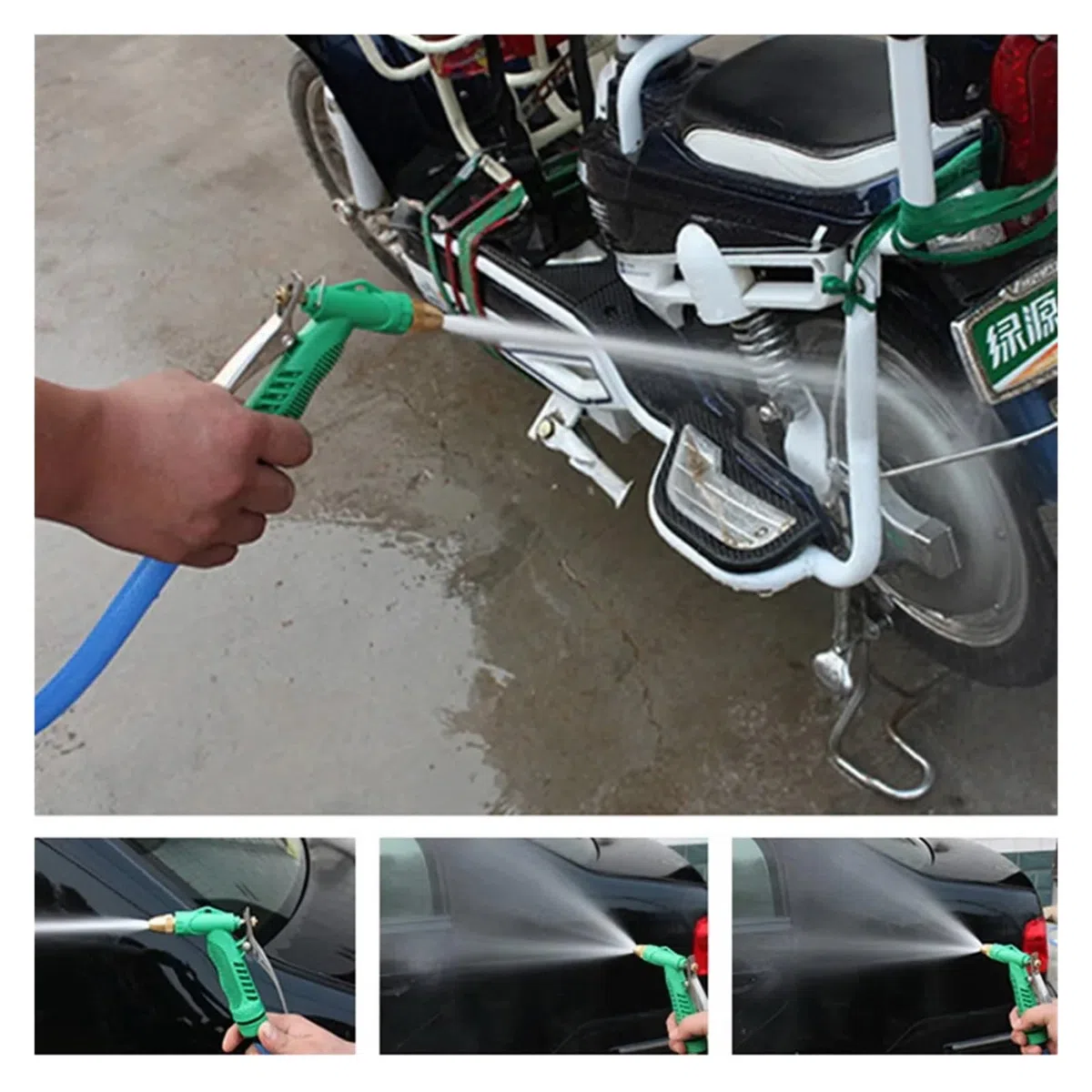 Pistola pulverizadora for manguera de jardín, cabezal de agua ajustable for lavado de coches de alta presión, accesorios for máquinas herramienta de limpieza del hogar, fáciles de usar