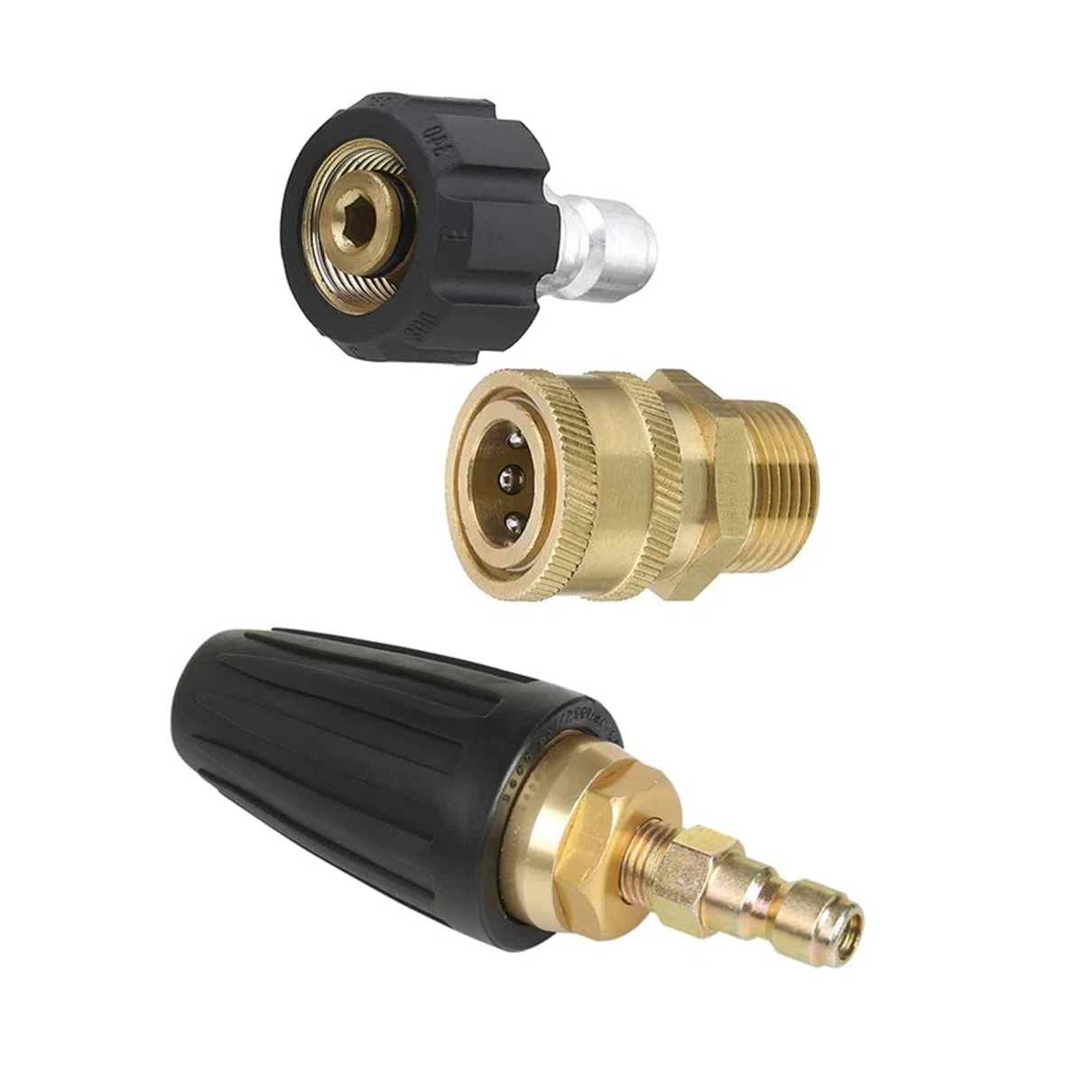1 juego de boquilla turbo universal para lavadora a presión 7 1 juego de adaptadores de lavadora a presión, kit de conexión rápida, métrico M22 15 mm hembra giratorio
