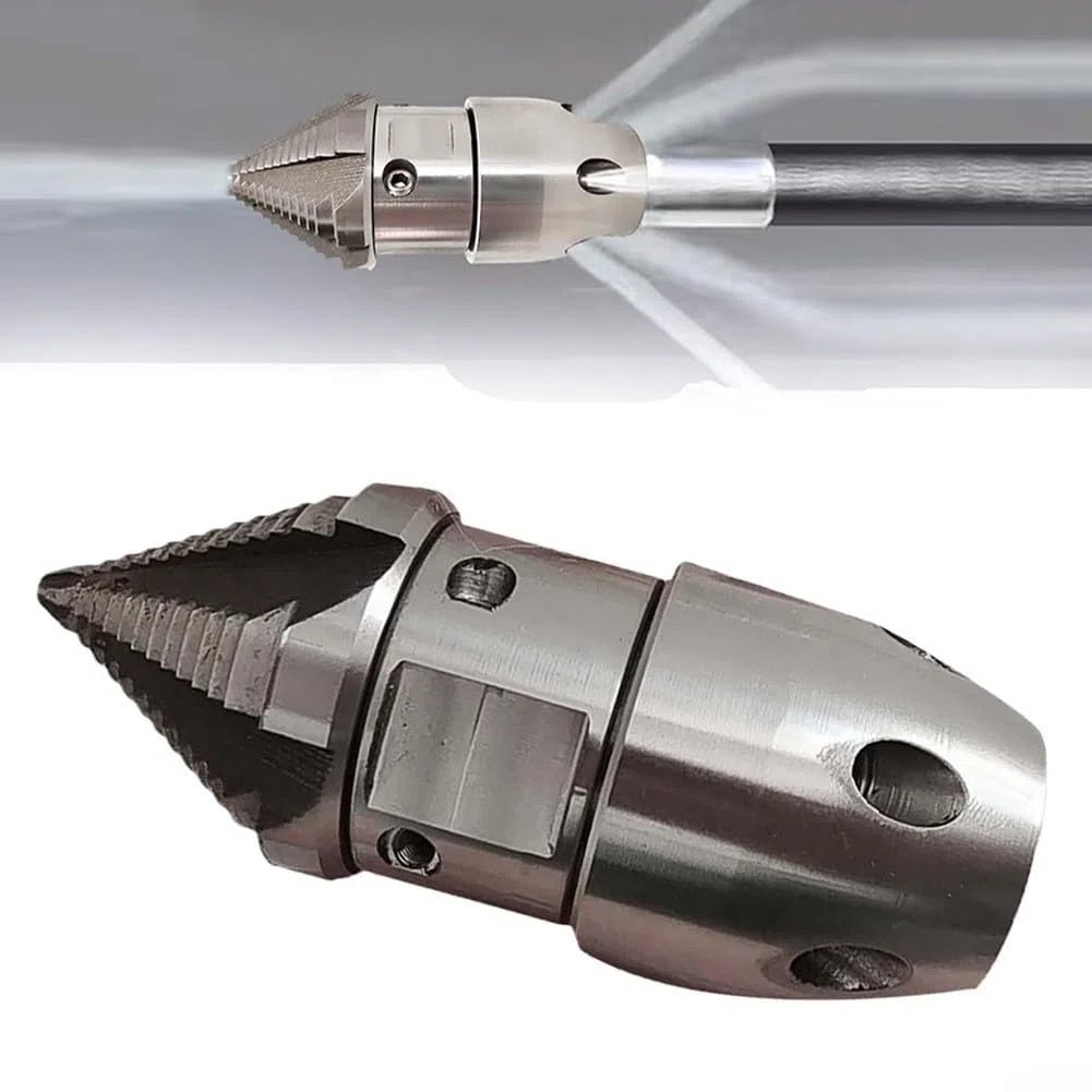 SPORTARC Boquilla giratoria de para 360 grados para desbloquear tuberías con boquilla giratoria de precisión resistente para limpieza de agua a alta presión (A)