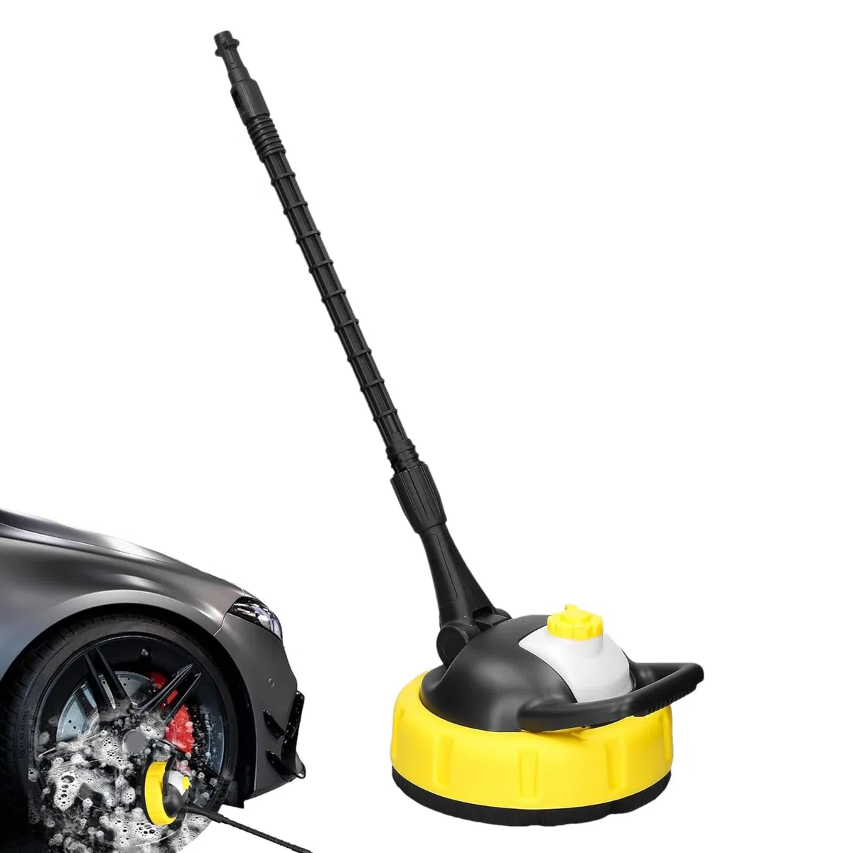 Limpiador De Hormigón Para Hidrolimpiadora Accesorio Hidrolimpiadora Mango | Limpiador de Patios Accesorios De Hidrolavadora Para Patios, Entradas, Terrazas, Aceras, Vallas, Coches, Camiones