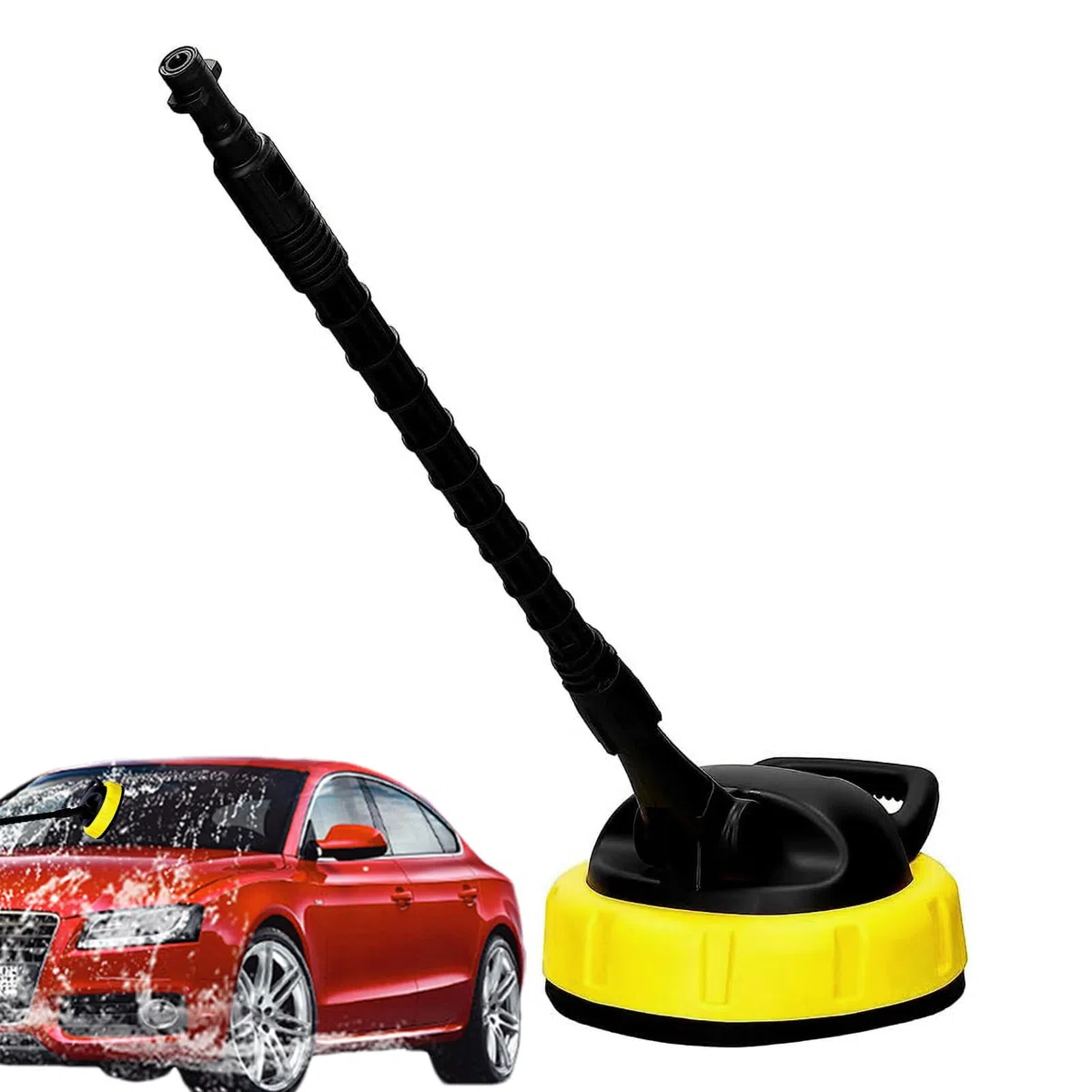 Limpiador Superficies Presión Accesorio Hidrolimpiadora Mango Largo | Limpiador de Patios Accesorios De Hidrolavadora Para Patios, Entradas, Terrazas, Aceras, Vallas, Coches, Camiones Y