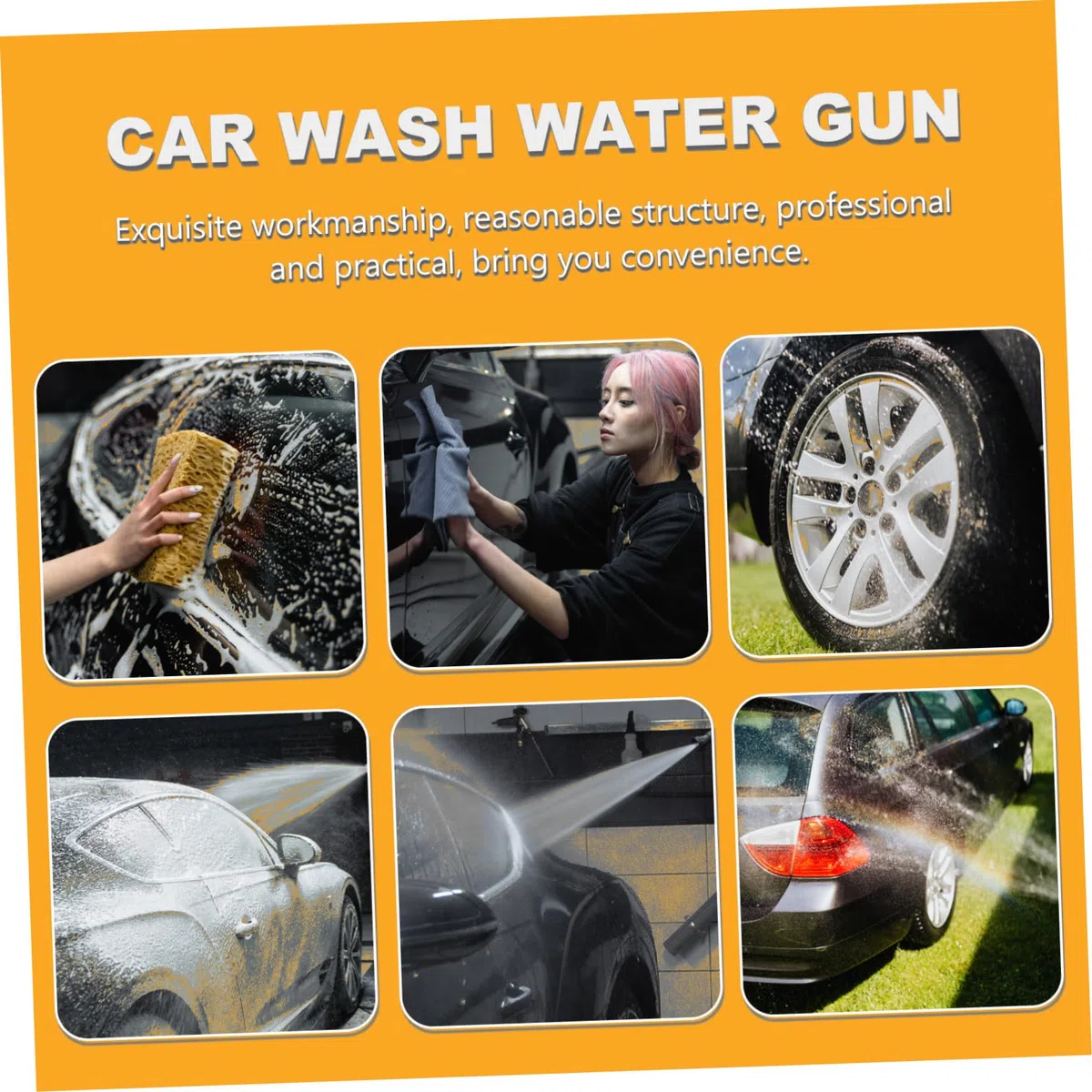 Mikikit Boquilla de Lavado de Coches Accesorios para Hidrolavadoras Pulverizador de Agua Presión para Limpieza de Coches de Hidrolavadora Herramientas de Limpieza