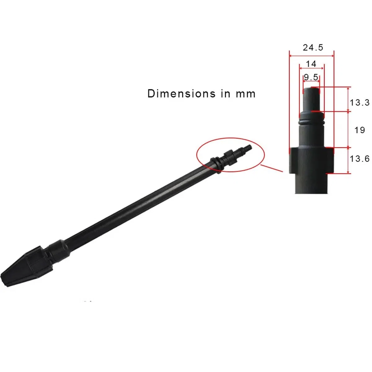 Lanza De ExtensióN para Hidrolimpiadora Boquilla de Lanza Chorro Agua for Lavadora automóviles, Varilla pulverización, Punta for a presión(Tpye A)