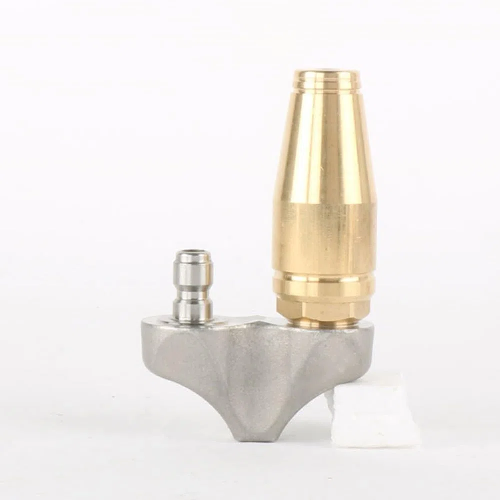 Boquilla de alta presión de acero inoxidable latón hacia atrás Turbo para limpieza de tuberías de 3/8 pulgadas y 1/4 pulgadas conexión hasta 3000 PSI para alcantarillado