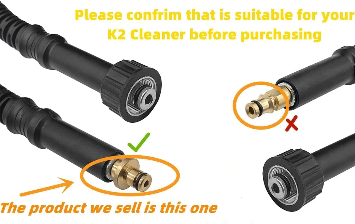 Manguera de repuesto para lavadora de alta presión para arandelas de la serie K, conector rápido hembra M22 (14 mm), compatible con modelos K2, tubo de extensión de 6/10 m para limpieza de agua