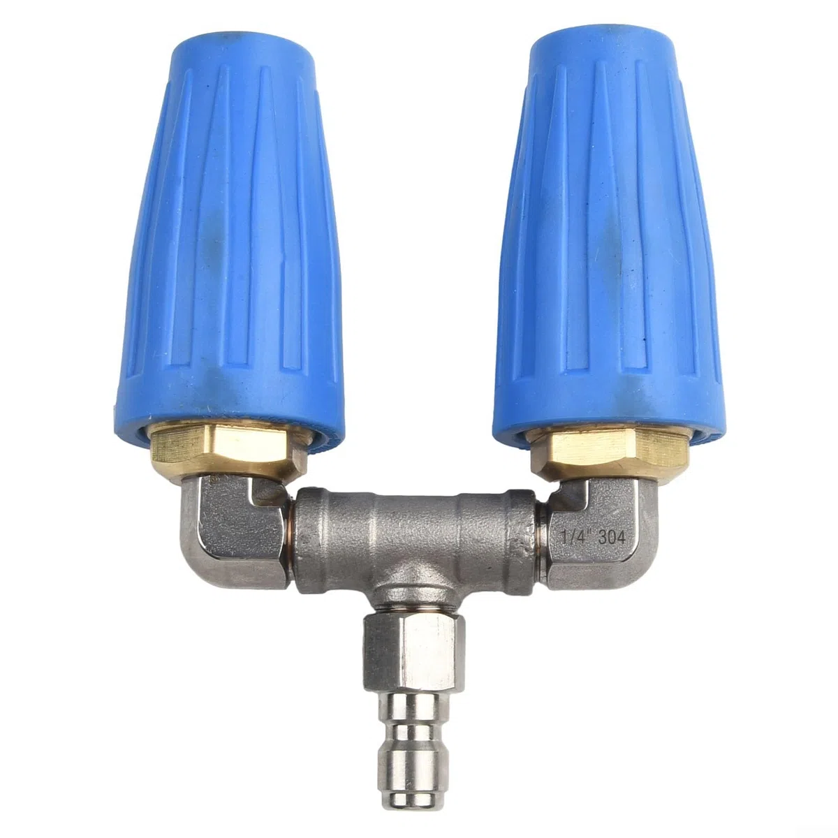 Lavadora de alta presión giratoria doble boquilla turbo punta de pulverización de 1/4 pulgadas 4000PSI 4-6GPM, boquilla turbo doble giratoria para pistola de lavado a presión, accesorio de boquilla de