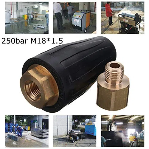 KingLan 3600Psi Hidrolimpiadora Turbo Boquilla Rotativa 250Bar M18 * 1.5 Kit Giratorio-Rotativo Herramienta