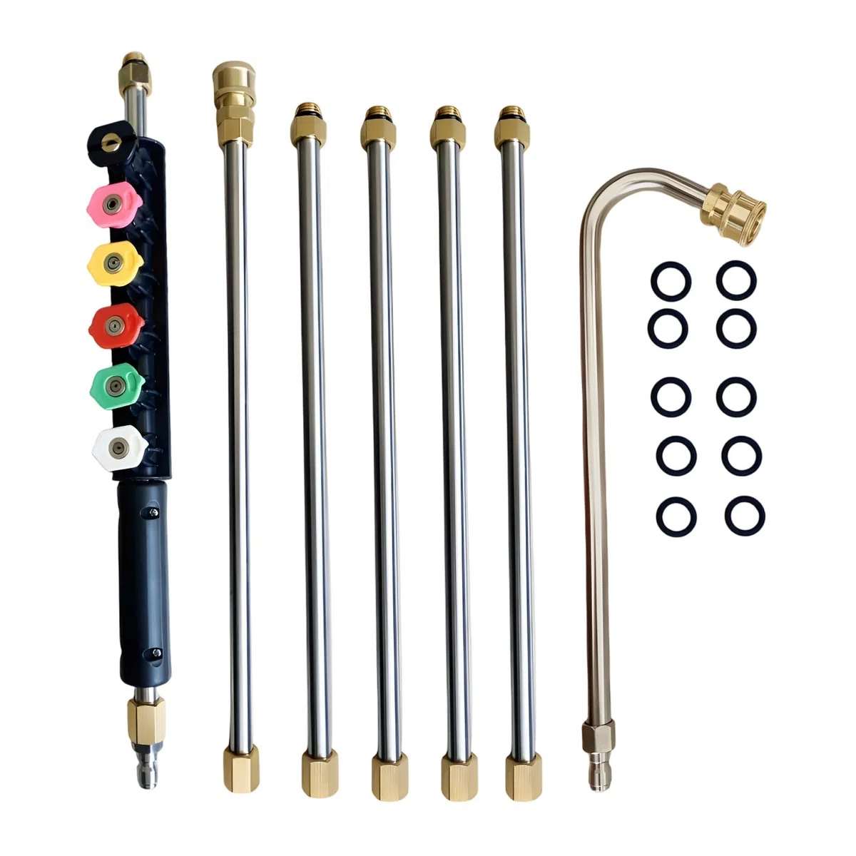 Kit de varilla de extensión para lavadora de alta presión 4000 PSI con 6 boquillas
