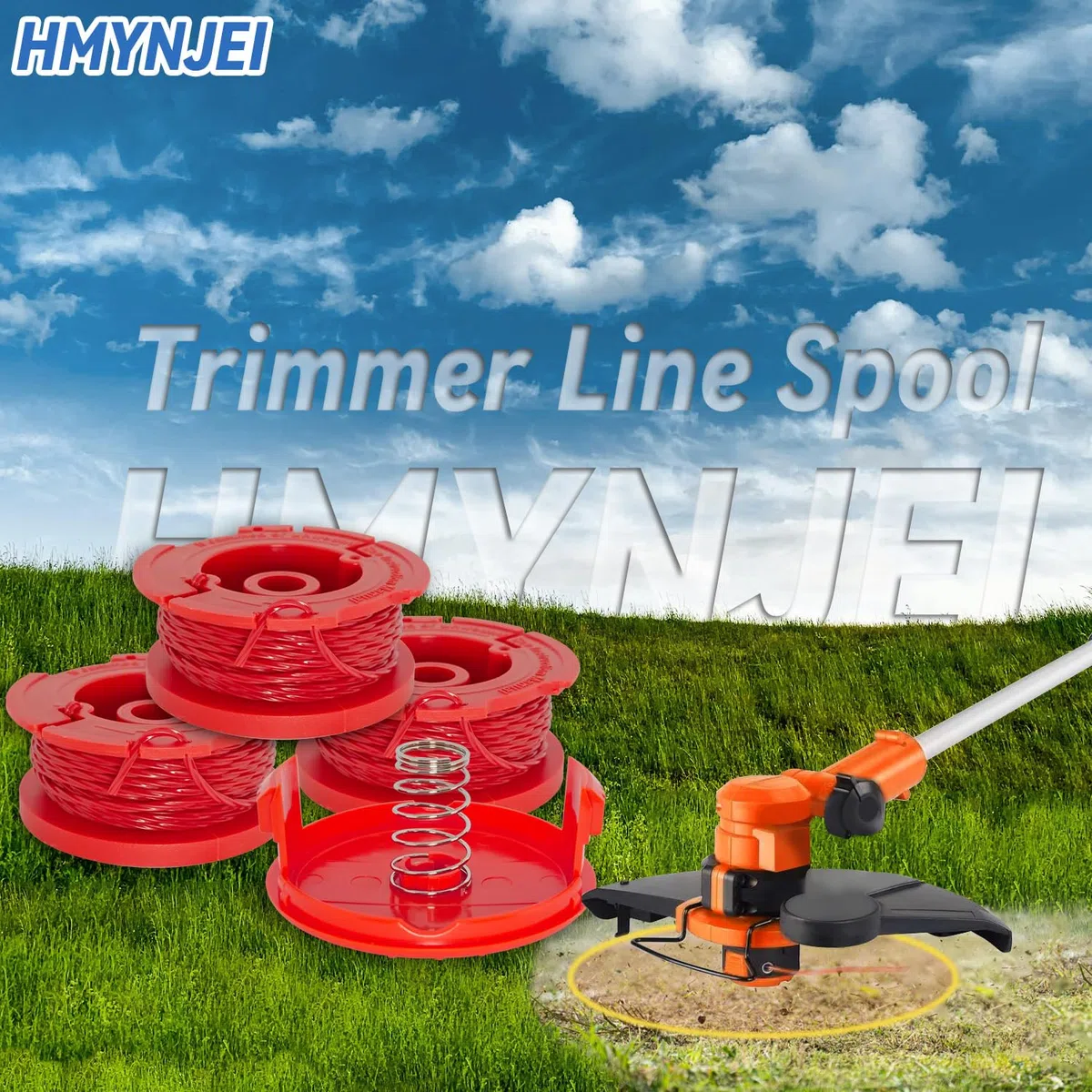 CMZST080 CMZST0803 - Bobina de línea de recortadora de cuerdas con cubierta CMZST120SC para recortadora de cuerdas CMZST080 y CMCST910, línea de carretes de recortadora de cuerdas, piezas de carrete