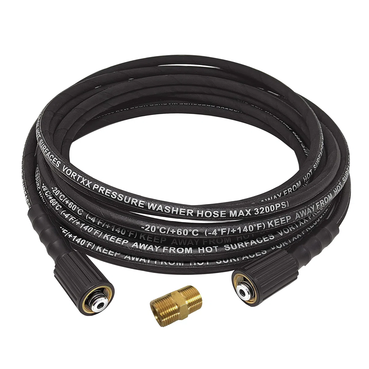 Manguera de extensión resistente para lavadora a presión de 1/4 pulgadas x 20 pies para Sun Joe SPX Series, SPX-25HD y SPX3000-33 de repuesto, M22-15 mm, 3200 PSI flexible resistente a las