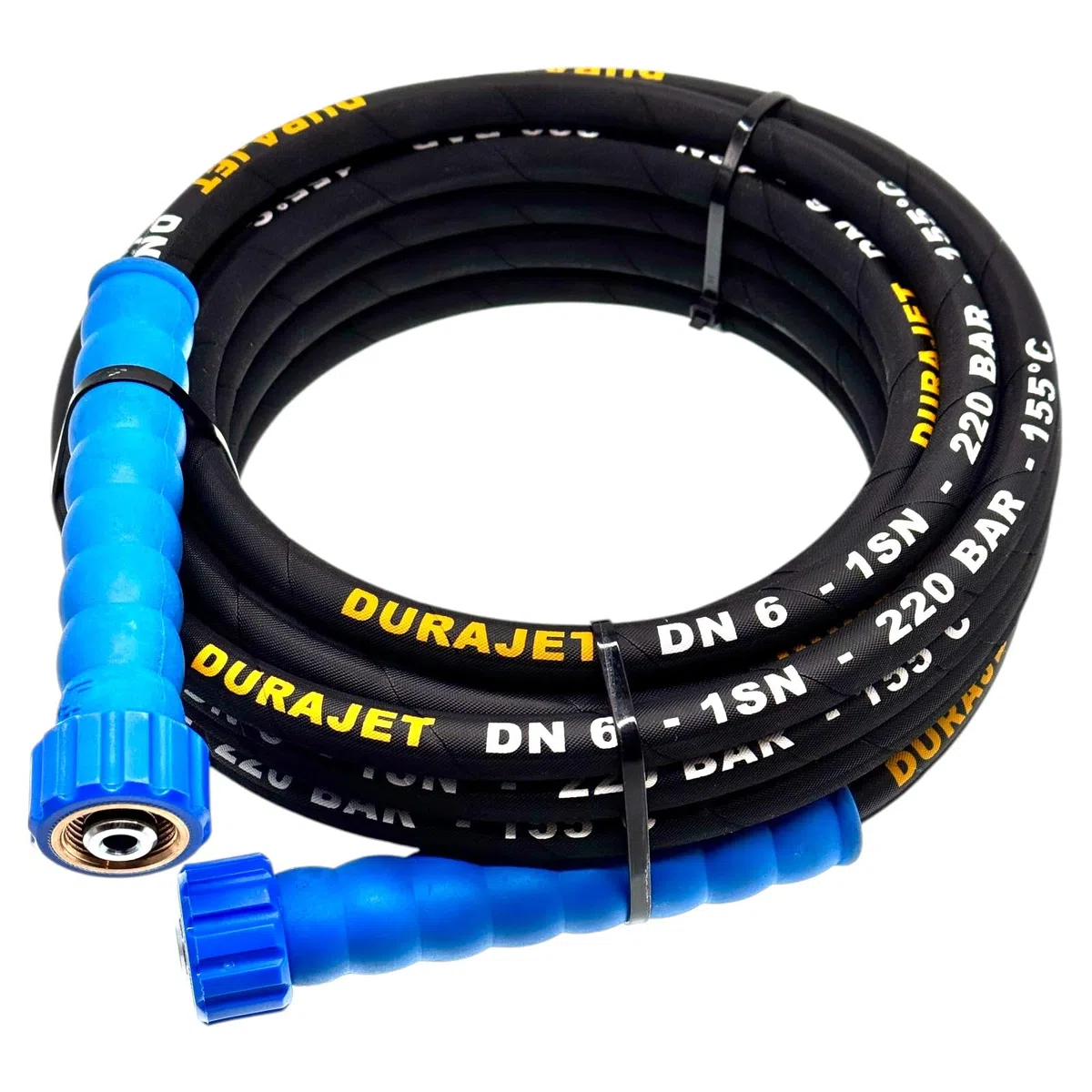 M&M Smartek manguera HP 15 m, 220 bar, para Kärcher/Kränzle, alta presión | Manguera reforzada de alta presión con protección anti-dobleces; comprobar conexiones, presión, temperatura y equipo seguro.