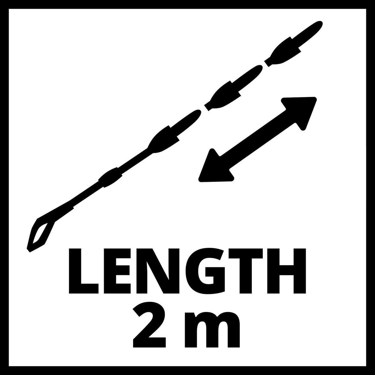 Einhell Accesorio de extensión de Metal Original para hidrolimpiadora (2 m de Longitud, Incluye Boquilla Angular, Apto para limpiadores de Alta presión Einhell TC-HP90, TC-HP130, TE-HP140 y TE-HP170)