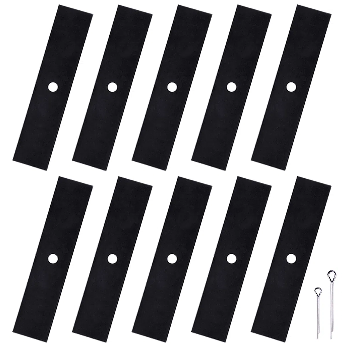 iGreely Cuchillas de bordeadora de 9 x 2 pulgadas, paquete de 10 cuchillas de borde resistentes compatibles con Mclane 2059, también para bordeadoras eléctricas, bordeadoras de césped King O,