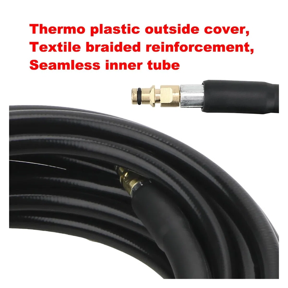 Manguera De Alta Presión For Coche, Compatible con Karcher K7 K5 K3 K2, Extensor De Tubo De Agua For Pistola De Lavado De Lavadora De 6/10/15 M(15m)