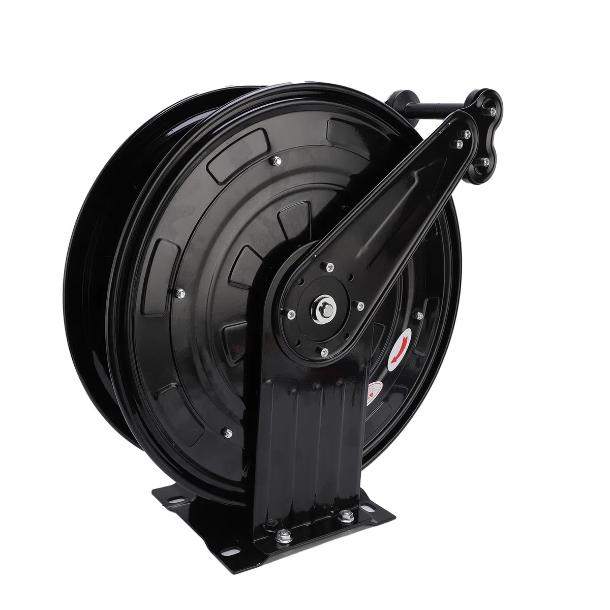 Generic Carrete de Manguera para Lavadora a Presión, Rebobinado Automático de Doble Brazo Resistente para Mantenimiento de Automóviles, Acero Al Carbono, 15m, 4000PSI