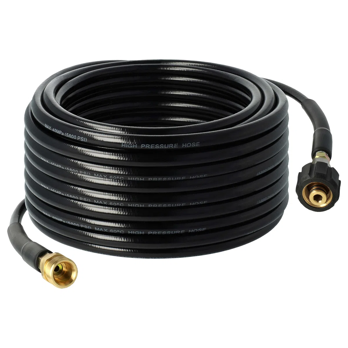 vhbw Manguera de extensión 30 m compatible con Kärcher K 3.97M, K 3.97 M plus hidrolimpiador con conexión de rosca M22 x 1,5 negro