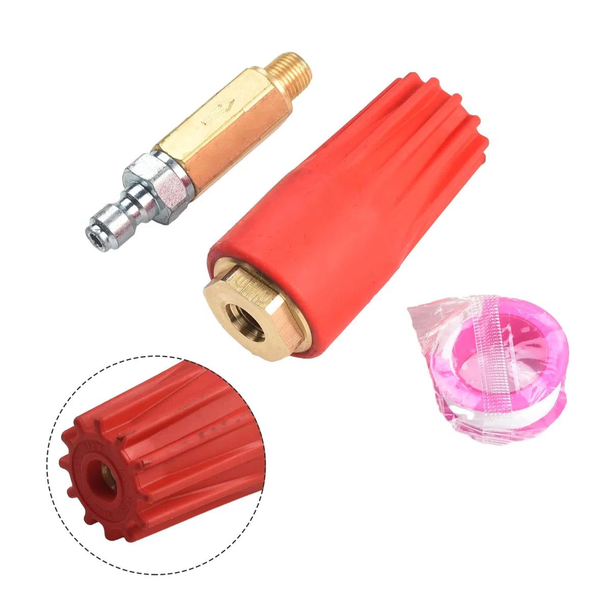 Boquilla turbo giratoria para lavadora a presión, boquillas giratorias de 5100 PSI, boquilla turbo de conector rápido para hormigón, ladrillo, entrada