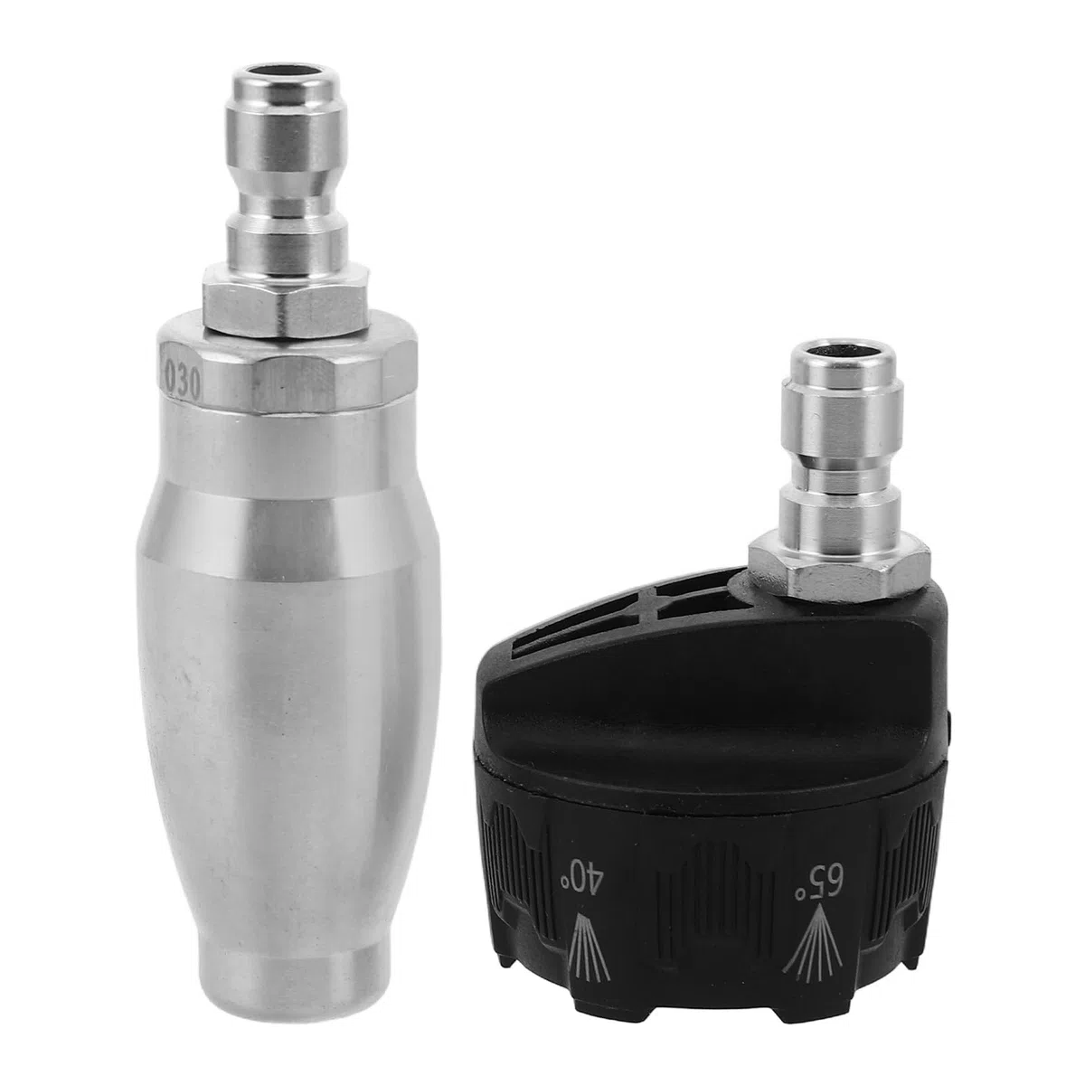 Happyyami 1 Juego de Boquillas para Hidrolavadora con Adaptador de Conexión Rápida de 1/4", Rociador Giratorio de 360 ​​Grados, Boquilla de Lavado Multiángulo Y Ajustable para Autos, Terrazas,