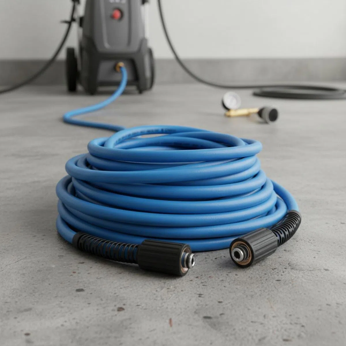 de Alta Presión para Hidrolimpiadora de Riego Componente Universal Conector en Cobre Construcción Triple Capa Antitorceduras Adecuada para Limpieza de Exterior y Coches, 15 Metros