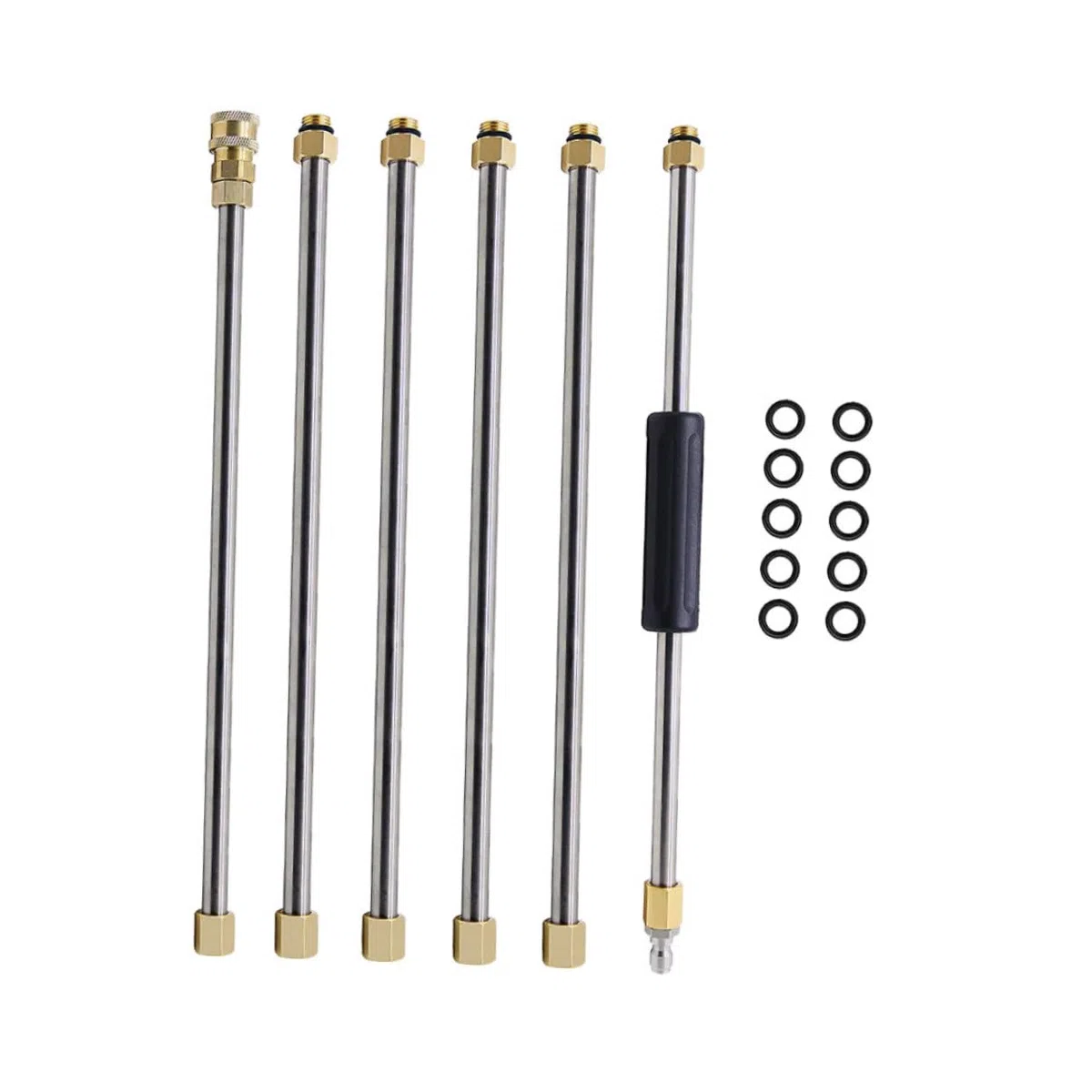 Lanza Hidrolimpiadora 6 Piezas Conector Rápido de 1/4 de Pulgada | Acero Inoxidable, para Coche y Suelos, Uso en Limpieza y Lavado, Vida Útil Prolongada