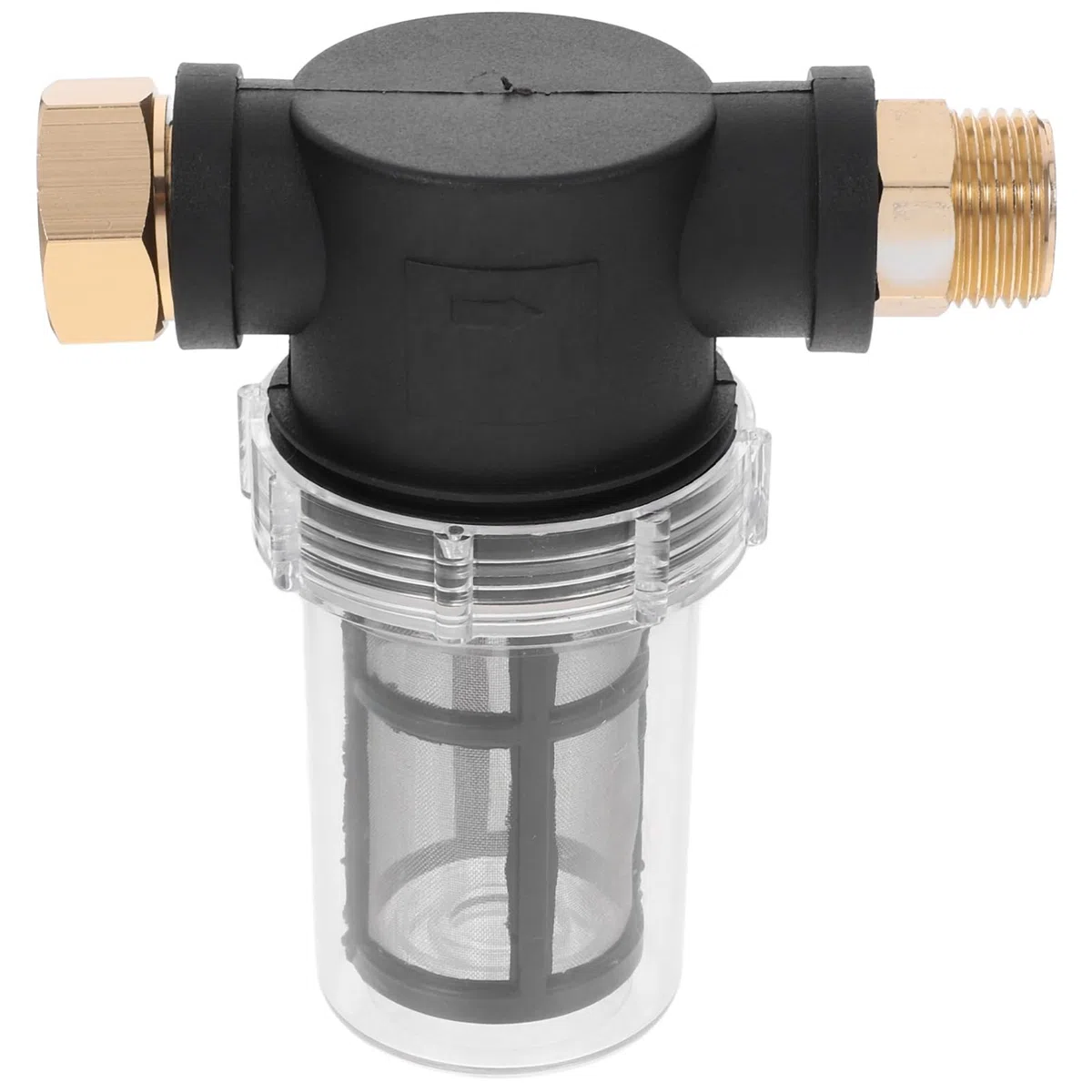 FRCOLOR Filtro de Agua Negro para Hidrolimpiadora con Malla Permanente | Accesorio de Conexión Estándar Estadounidense, Plástico y Metal, para Grifo y Uso con Agua de Pozo