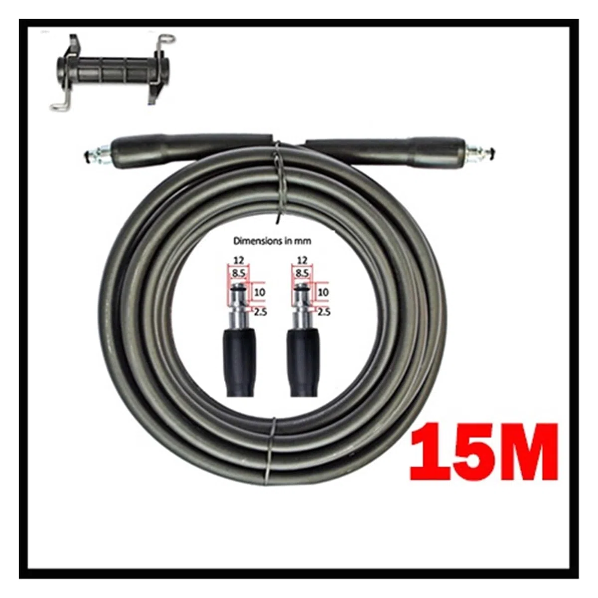 Máquina de limpieza alta presión, manguera, cable agua, extensión lavado coche, adaptador conector rápido(15M)