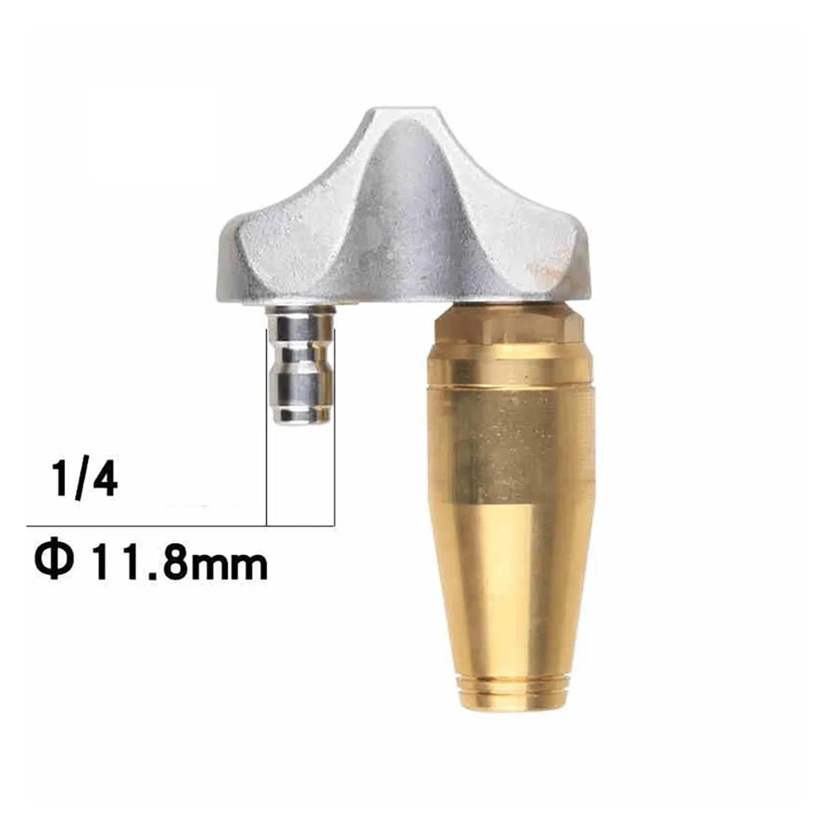 Boquilla, boquilla 1/4 3/8, de chorro drenaje alcantarillado turbo inverso limpieza, 3000 PSI for lavadora a presión, doble(3/8 Conexión rápida 035)(3/8 Quick connect 035)