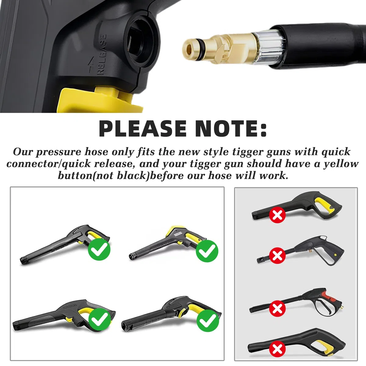 Manguera De Alta Presión De 30 M Para Kärcher K2 K3 K4 K5 K6 K7 Con Sistema De Conexión Rápida Click Quick Connect, Accesorios De Manguera De Alta Presión, Manguera De Repuesto De Alta Presión
