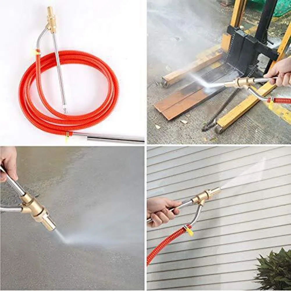 Kit de chorro de arena para lavadora a presión, kit de limpieza de alta presión para lavadora a presión, accesorios de repuesto de 1/4 pulgadas, 5000 PSI
