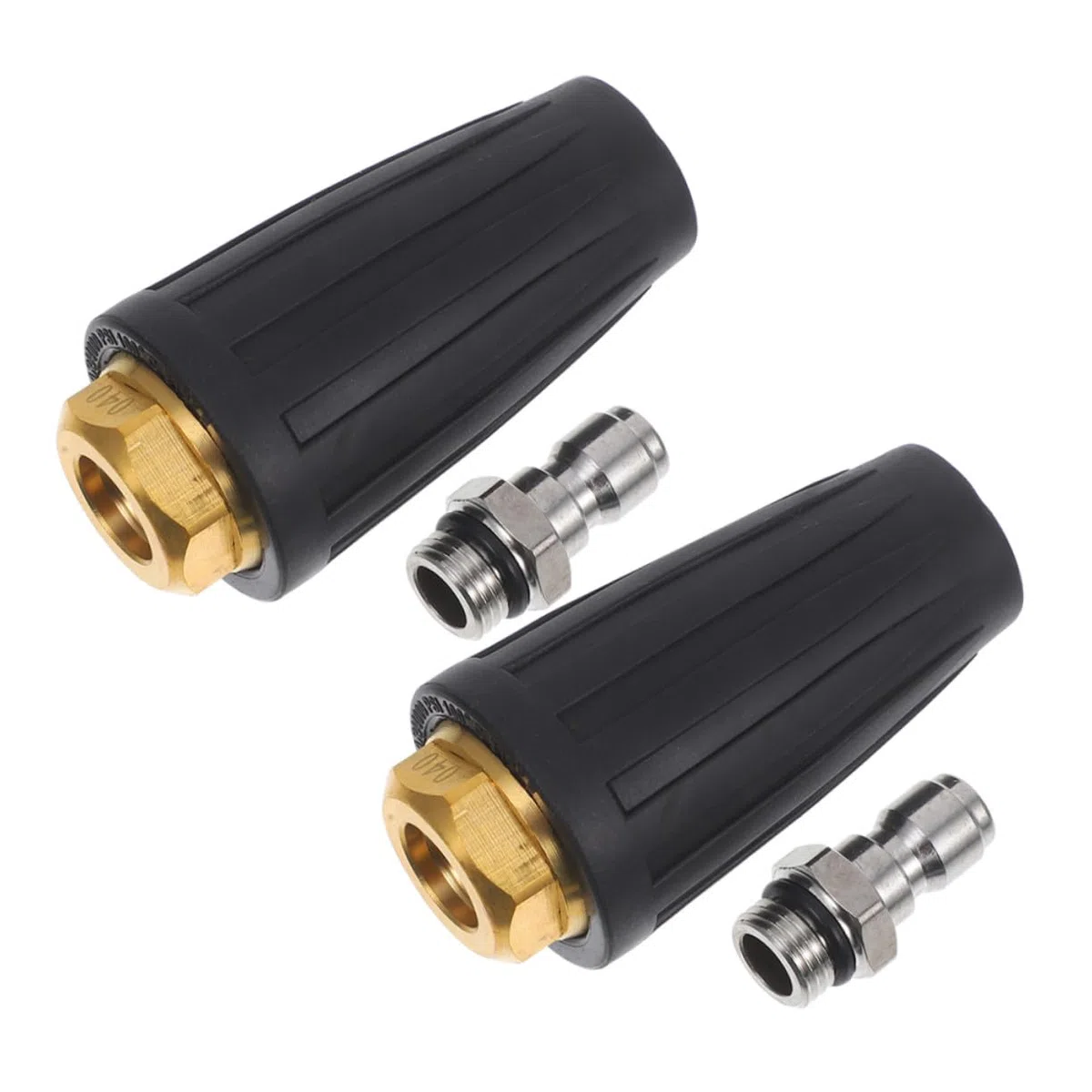Boquilla de Turbina Giratoria para Hidrolavadora 1/4 4000 Psi 2 Piezas | Conexión Rápida, Tecnología Turbo de Alta Presión, Negro para Jardín y Limpieza de Pared Exterior