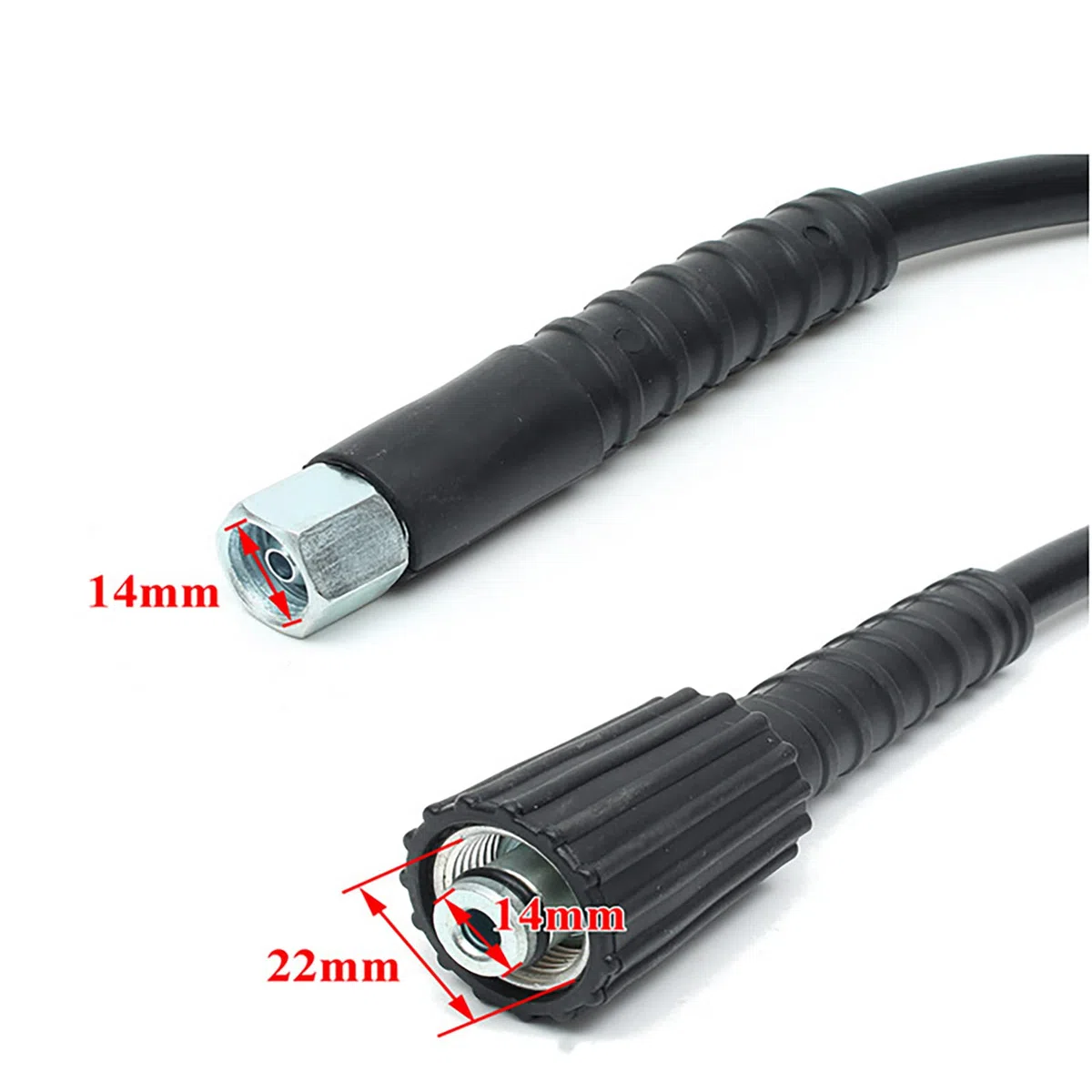 Manguera de lavado de alta presión de 20 m, M14 x M22, 14 mm para lavado de coche, limpieza de jardín, flexible, universal, rendimiento pesado