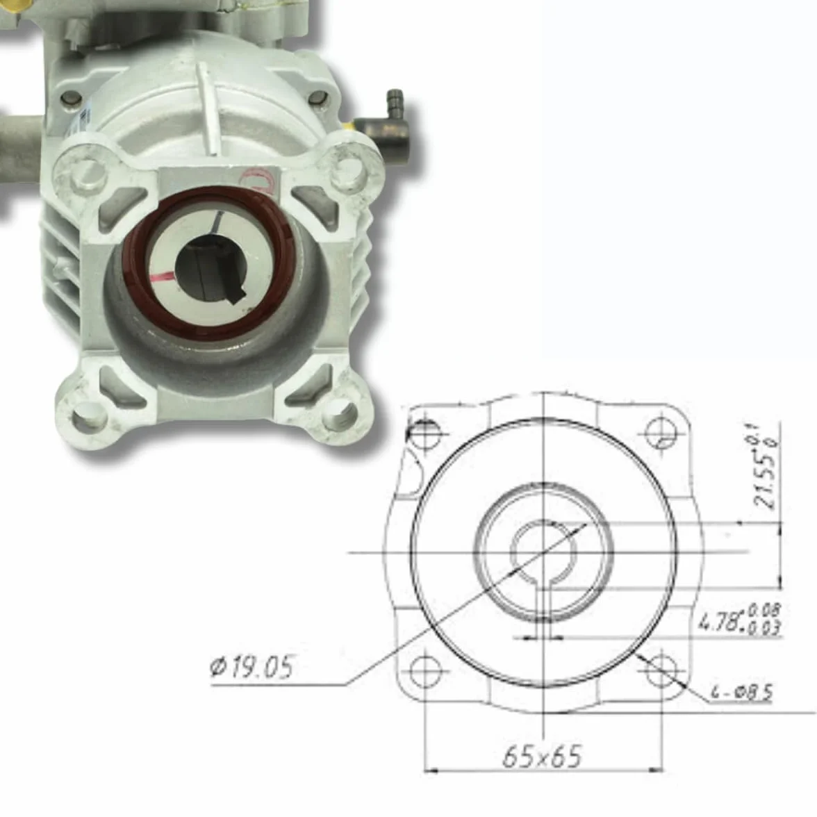 Bomba de Repuesto Horizontal para Hidrolimpiadora 3000 PSI (200 bar), 6.5 HP, Caudal 8.5 L/min, Cabezal de Aluminio, Bomba para Hidrolimpiadora Gasolina – WASPPER PA000-PW28/2.5