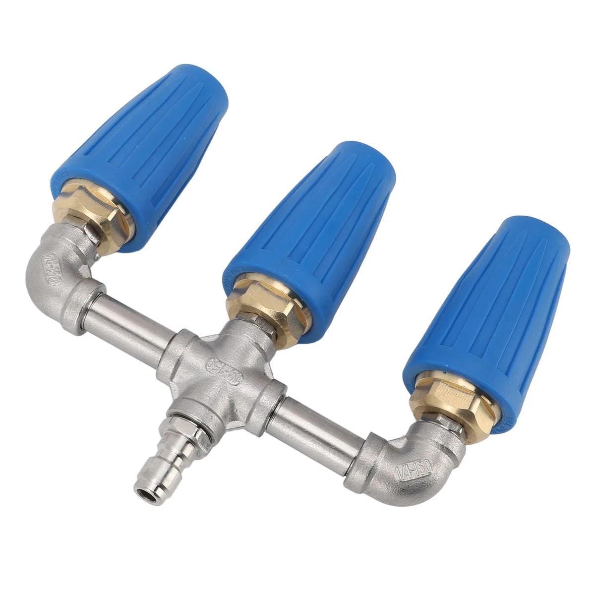 Acouto Boquilla Turbo Triple de 1/4 de Pulgada, Enchufe Rápido, Boquilla de Lavado a Presión Giratoria de 4000PSI para Presión de Limpieza de Carreteras de Automóviles y Jardín, una Limpieza