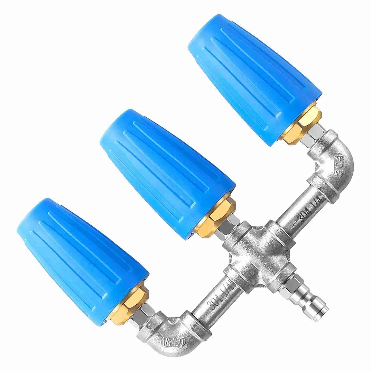 KIMISS Boquilla 3 en 1 de Alto Rendimiento, Orificio 2.0, 4000 PSI, Boquilla para Lavadora a Presión Giratoria de 360 ​​grados con Conector Rápido de 1/4 de Pulgada, el Mejor Rendimiento
