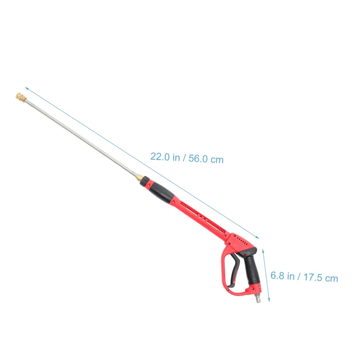 Alasum Pistola de Limpieza con Hidrolavadora M22 Roja de Cobre | Varilla de Extensión, Interfaz 1/4, Acero Inoxidable y Abs, Seguridad Antiarranque, Compatible con Gasolina