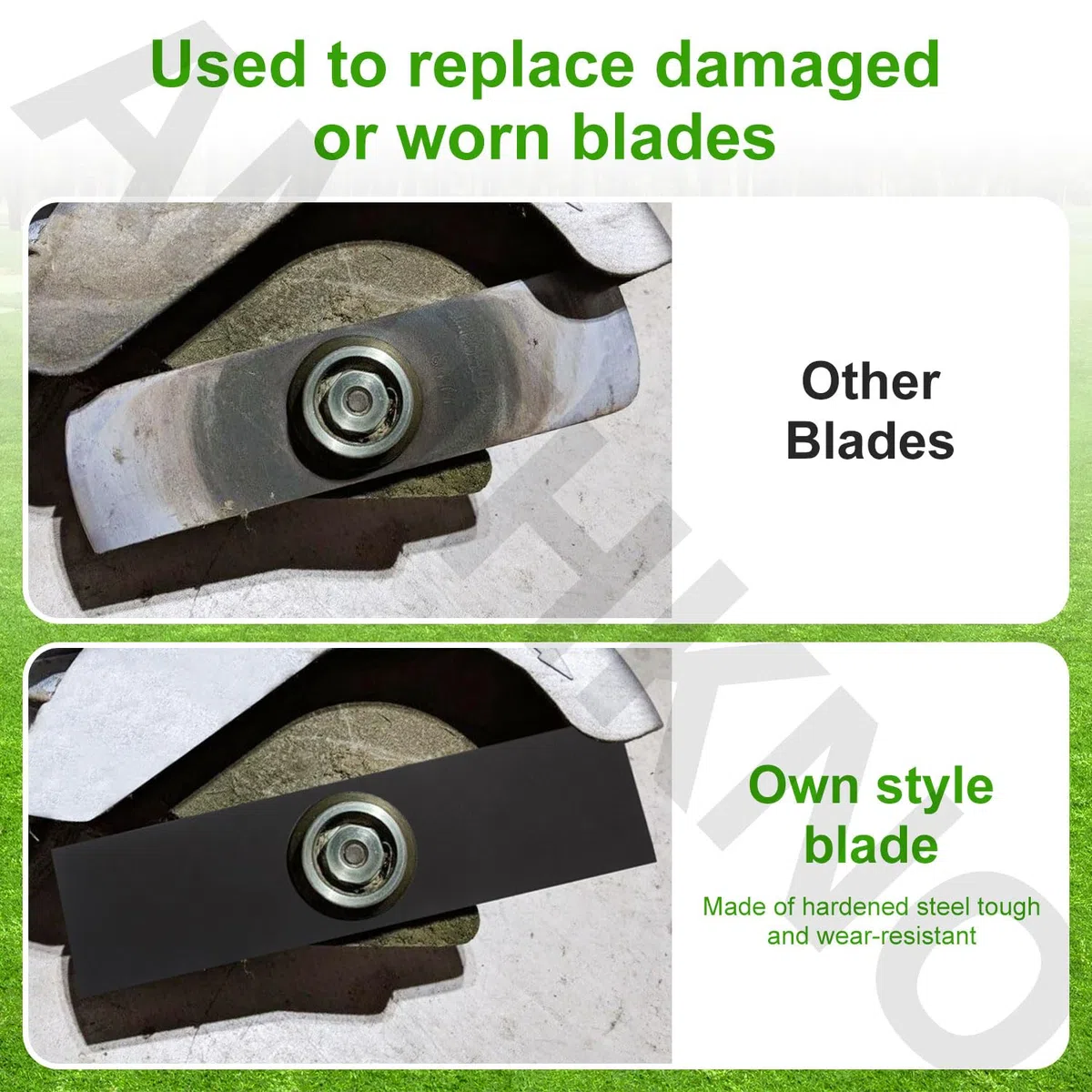 Paquete de 4 cuchillas de bordeadora de 7-1/2 pulgadas (agujero central de 1 pulgada), para Ryobi 613223, Craftsman 85719 79240, Echo 720-237-001, Stihl 4133-713-4101, Maruyama 216062. Green Machine