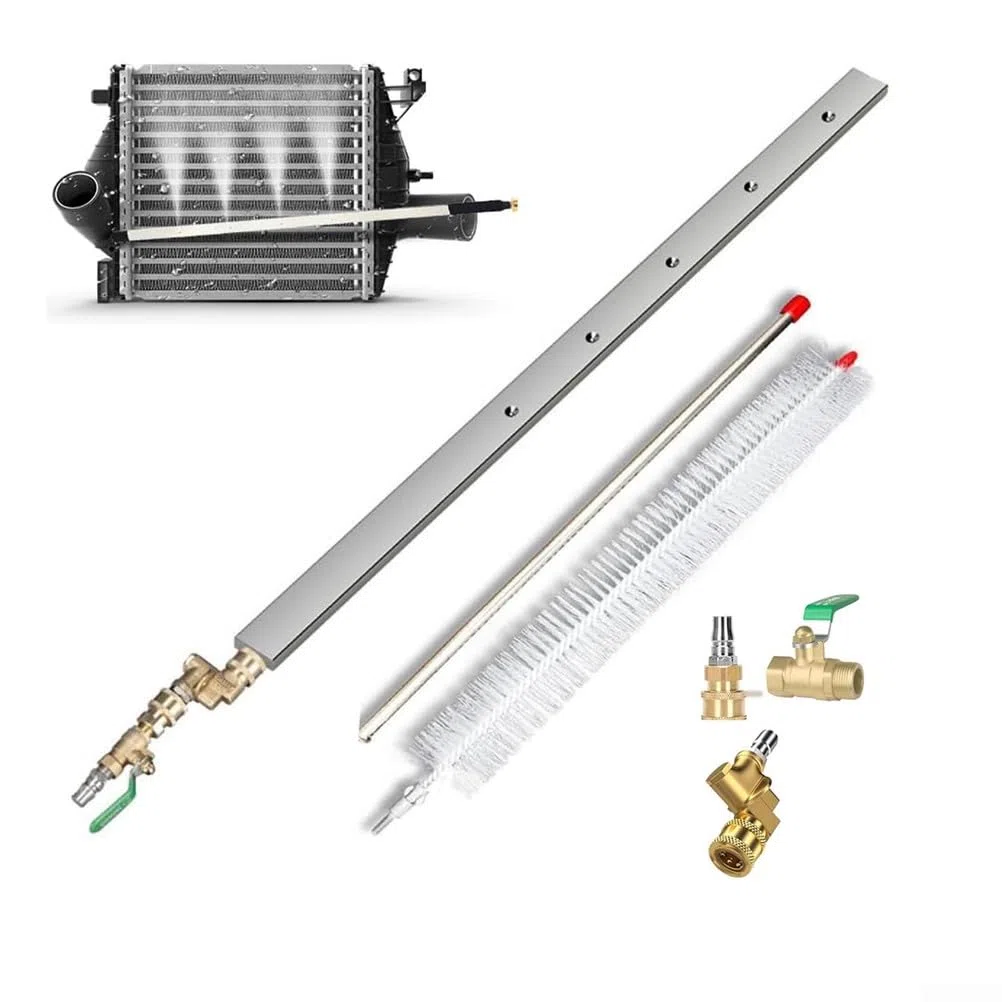 RSBFER Herramienta para Limpiar radiadores, Boquilla de Alta presión de 4500 PSI con Cepillo y acoplador rápido para automóviles, Camiones y maquinaria Pesada,100cm/39in