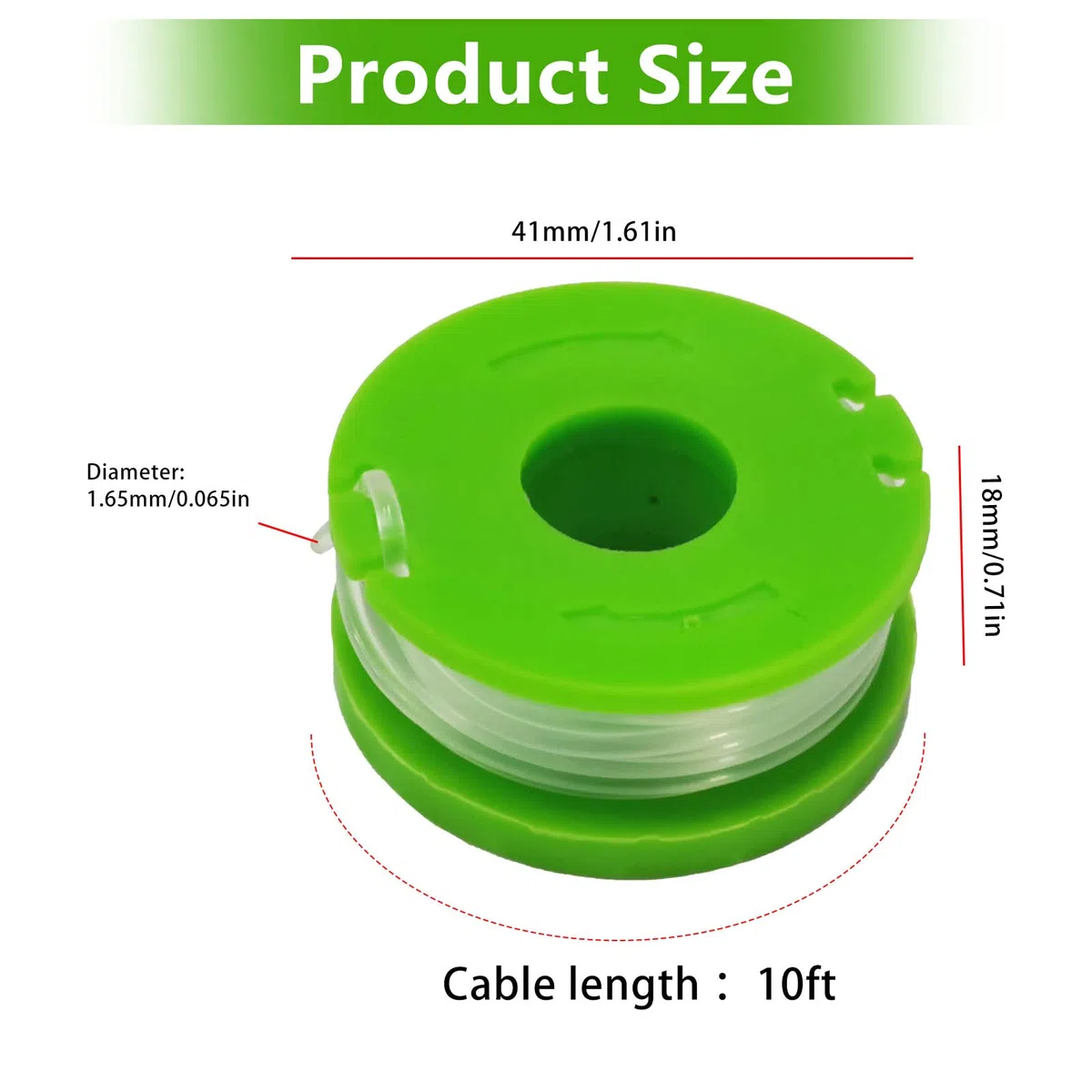 Bobina de repuesto HamaLa, bobina de repuesto para cortabordes de 0,2 cm y 3 m, para modelos CST00012, LST10012, CST12010 Str, hilo para desbrozadora inalámbrica (8 bobinas)