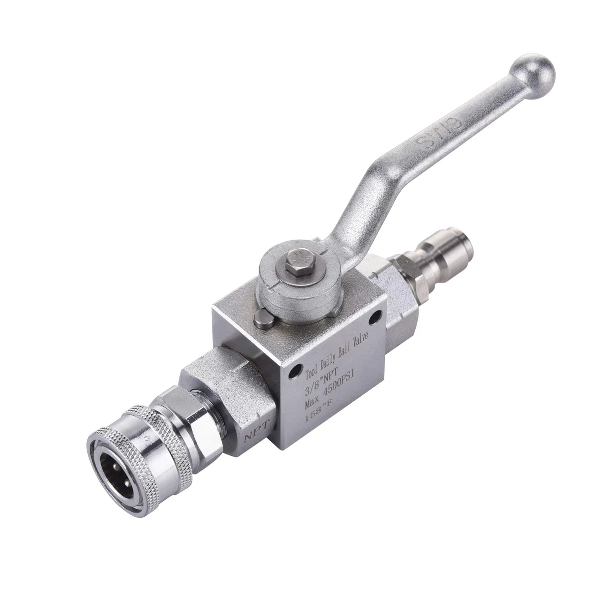 Tool Daily Kit de válvula de Bola de Alta presión, conexión rápida de 3/8 Pulgadas para Manguera de Lavadora eléctrica, 4500 PSI