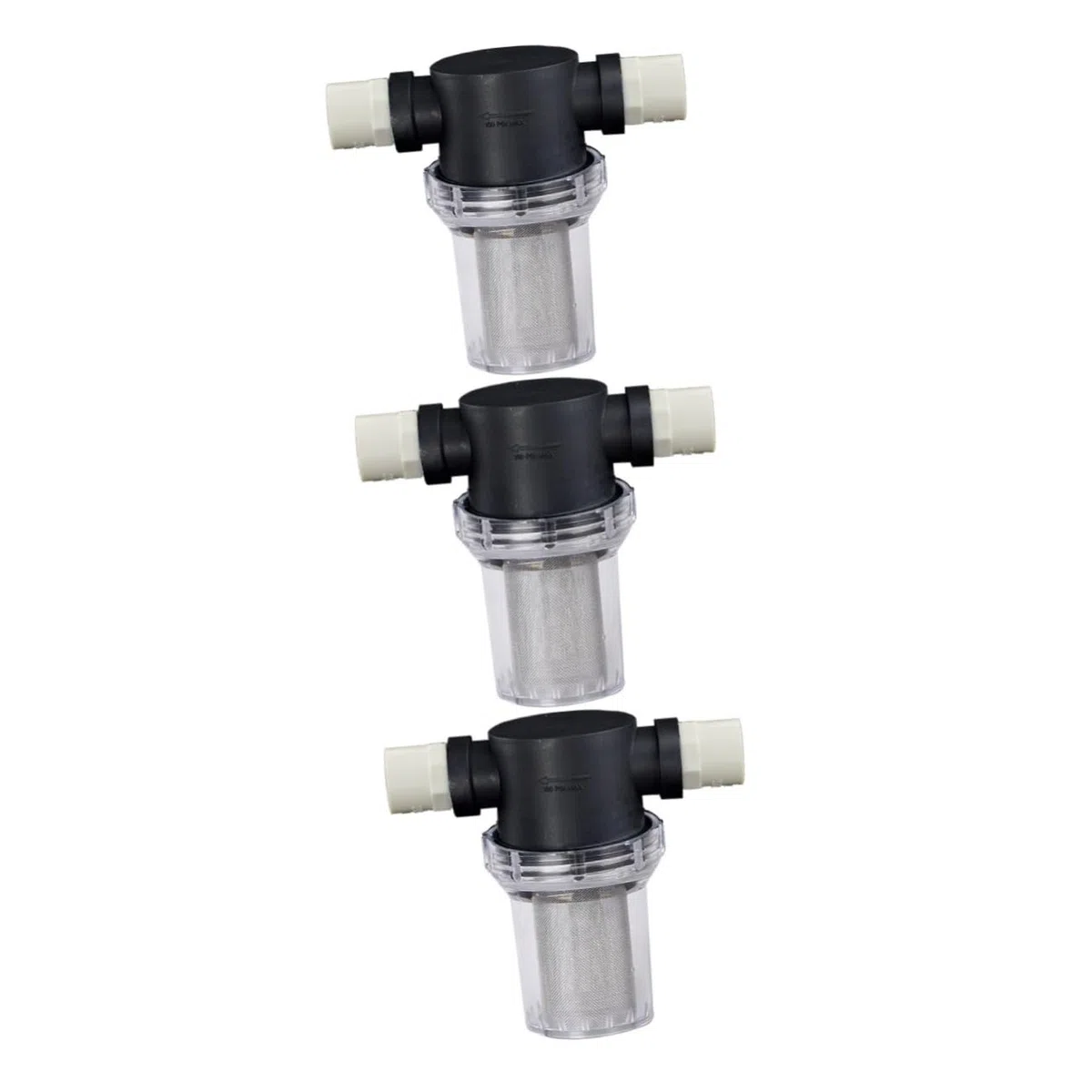3piezas Filtro De Agua De Alta Presión con De PVC De Lavadoras De Alta Presión y Jardín Accesorios De Jardinería Negro