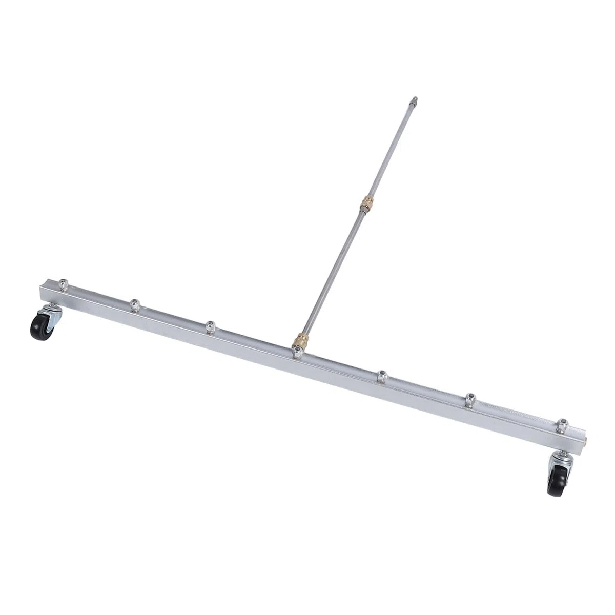 Limpiador de lavadora a presión, escoba de acero inoxidable con 2 varillas de conexión extendidas, accesorio de alimentación para el hogar (para limpiador de tren de rodaje)