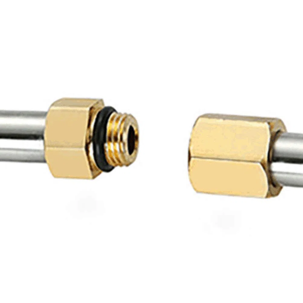 ULTECHNOVO - Juego de 6 alargadores para limpiador de alta presión, accesorio de limpieza de canalones, conector rápido de 1/4 pulgadas, acero inoxidable, para lavado de coches, suelos y paredes