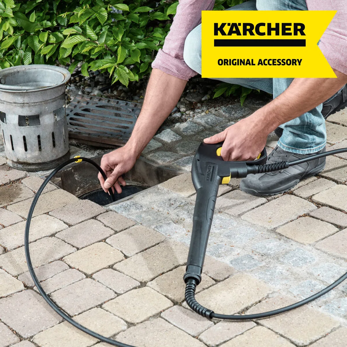 Kärcher 2.637-729.0 - Kit de limpieza para tubos, tuberías de desagüe, bajantes de agua, e inodoros, 7,5 m, (Importado de Alemania)